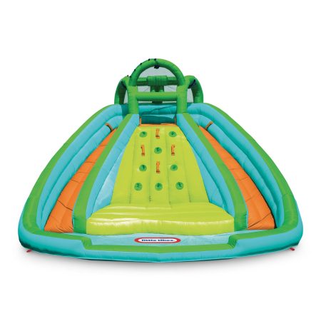 Little Tikes Outdoor Inflatable Rocky Mountain River Race Slide Bouncer, Kids Ages 5+