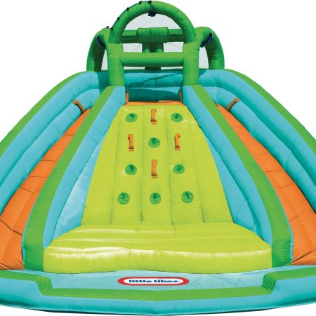 Little Tikes Outdoor Inflatable Rocky Mountain River Race Slide Bouncer, Kids Ages 5+