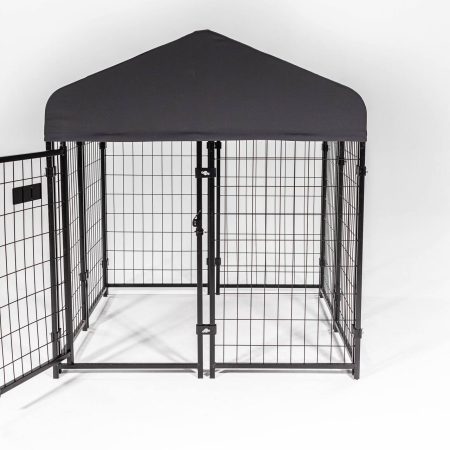 Lucky Dog® STAY Series™ Studio Jr Kennel, Steel Grey, 4-ft x 4-ft