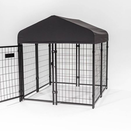 Lucky Dog® STAY Series™ Studio Jr Kennel, Steel Grey, 4-ft x 4-ft