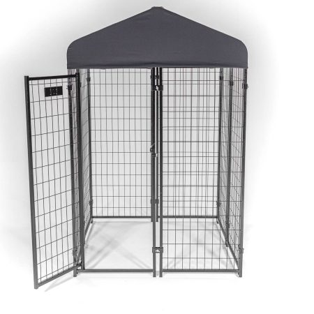 Lucky Dog® STAY Series™ Studio Kennel, Steel Grey, 4-ft x 6-ft