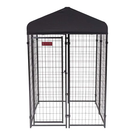 Lucky Dog® STAY Series™ Studio Kennel, Steel Grey, 4-ft x 6-ft