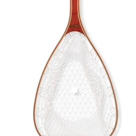 Lucky Strike Wooden Trout Fishing Net with Rubber Mesh