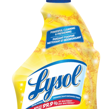 Lysol Disinfectant All-Purpose Cleaner Spray, Lemon, 650-mL