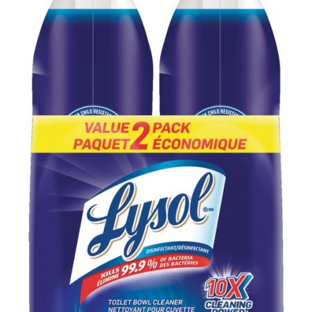 Lysol Power Disinfectant Toilet Bowl Cleaner, 2 x 710-mL