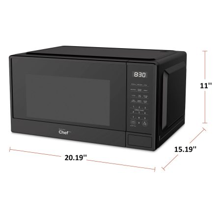 MASTER Chef Countertop Microwave, 1.1-cu.ft., Matte Black