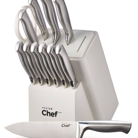 Master Chef Edgekeeper Knife Block Set, White, 13-pc