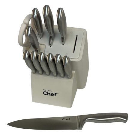 Master Chef Edgekeeper Knife Block Set, White, 13-pc