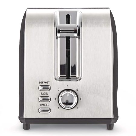 MASTER Chef Stainless Steel Toaster with 3 Settings, 2-Slice