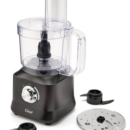 MASTER Chef 2-Speed Electric Food Processor with Pulse Function, Black