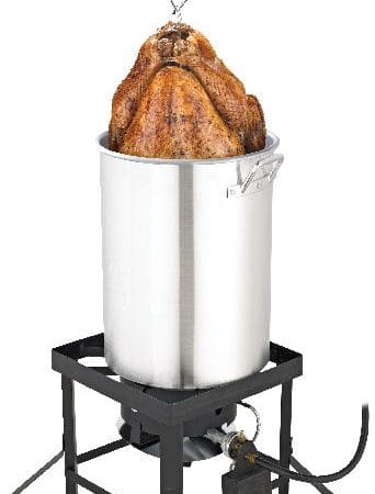 MASTER Chef Outdoor Aluminium Turkey Deep Fryer & Boiler with a Propane Gas Burner