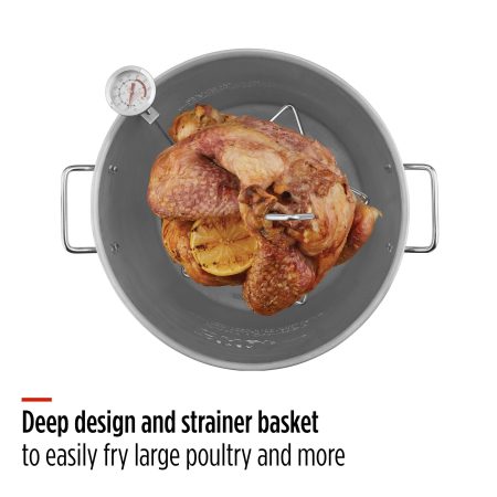 MASTER Chef Outdoor Aluminium Turkey Deep Fryer & Boiler with a Propane Gas Burner