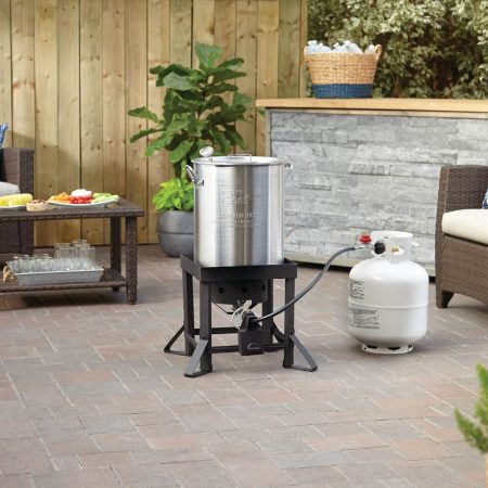 MASTER Chef Outdoor Aluminium Turkey Deep Fryer & Boiler with a Propane Gas Burner