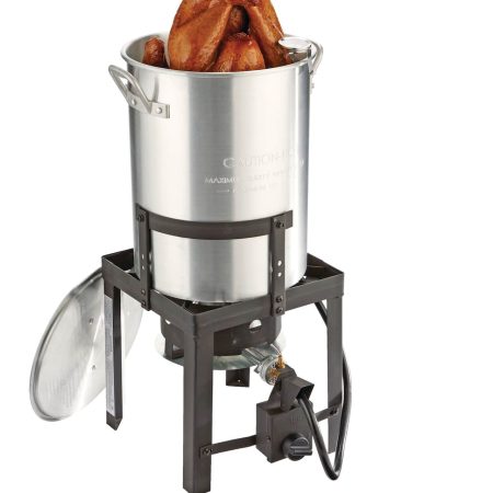 MASTER Chef Outdoor Aluminium Turkey Deep Fryer & Boiler with a Propane Gas Burner