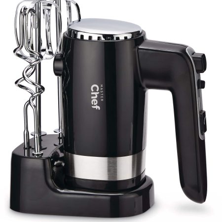 MASTER Chef 300W 5-Speed Electric Hand Mixer with Storage Base, Black