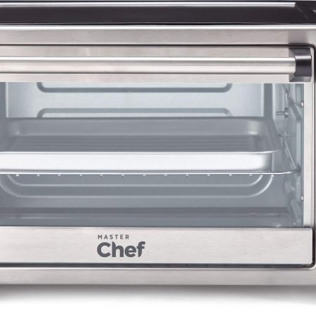 MASTER Chef Digital Convection Toaster Oven w/ 10 Functions, Stainless Steel, 6-Slices