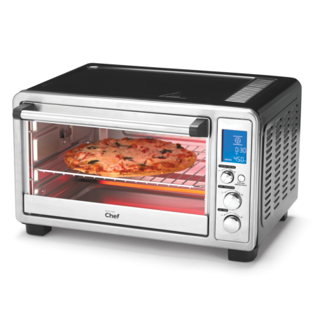 MASTER Chef Digital Convection Toaster Oven w/ 10 Functions, Stainless Steel, 6-Slices