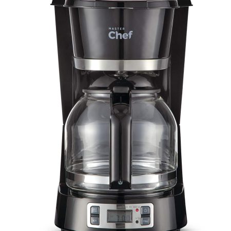 MASTER Chef Basic Digital Coffee Maker w/ Glass Carafe, Black, 12 Cups