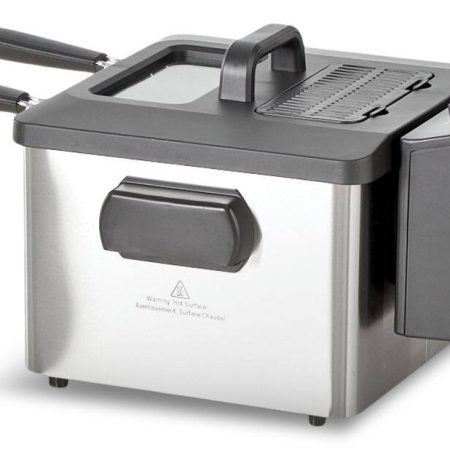 MASTER Chef Deep Fryer w/ 2 Basket Capacity, Stainless Steel, 4.5-L