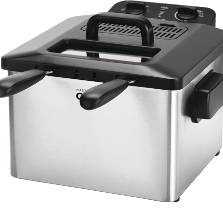 MASTER Chef Deep Fryer w/ 2 Basket Capacity, Stainless Steel, 4.5-L