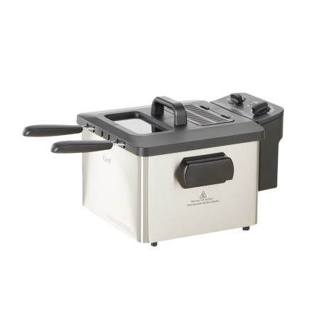 MASTER Chef Deep Fryer w/ 2 Basket Capacity, Stainless Steel, 4.5-L