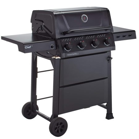 MASTER Chef Discover 4-Burner Propane Gas BBQ with Push-Button Ignition