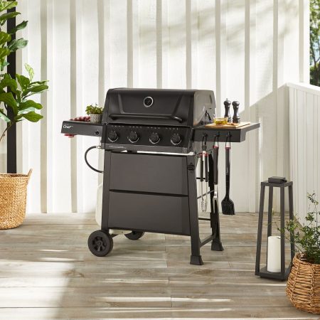 MASTER Chef Discover 4-Burner Propane Gas BBQ with Push-Button Ignition