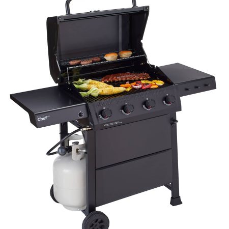 MASTER Chef Discover 4-Burner Propane Gas BBQ with Push-Button Ignition