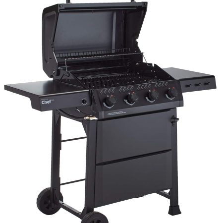 MASTER Chef Discover 4-Burner Propane Gas BBQ with Push-Button Ignition