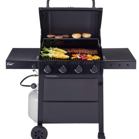 MASTER Chef Discover 4-Burner Propane Gas BBQ with Push-Button Ignition