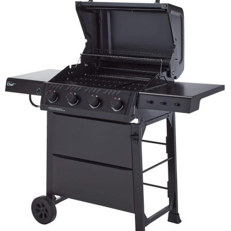 MASTER Chef Discover 4-Burner Propane Gas BBQ with Push-Button Ignition