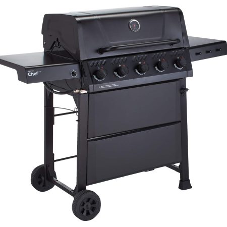 MASTER Chef Discover 5-Burner Propane Gas BBQ with Push-Button Ignition