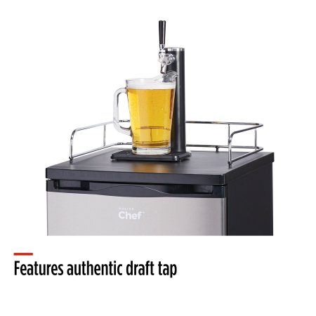 MASTER Chef Kegerator Beer Refrigerator with Mechanical Thermostat, 4.9-cu.ft.