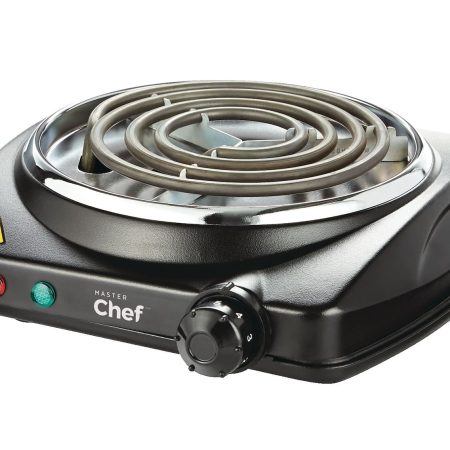 MASTER Chef Single Burner Hot Plate, Black, 1000W