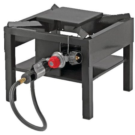 MASTER Chef Steel & Cast Iron Outdoor Cooker & Deep Fryer Stand with a Propane Gas Burner