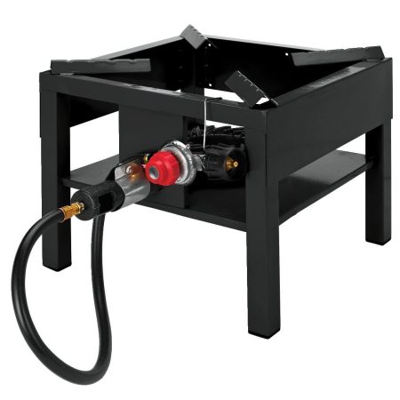 MASTER Chef Steel & Cast Iron Outdoor Cooker & Deep Fryer Stand with a Propane Gas Burner