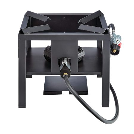 MASTER Chef Steel & Cast Iron Outdoor Cooker & Deep Fryer Stand with a Propane Gas Burner