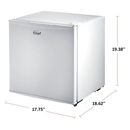 MASTER Chef Energy Star Compact Mini Bar Refrigerator Easy-To-Use Temperature Control for Dorms/Bedroom, 1.6-cu.ft., White