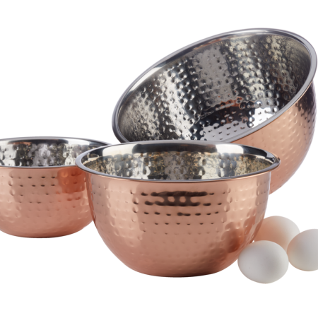 MASTER Chef Copper Plated Mixing Bowls, Assorted Sizes, 3-pk