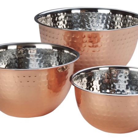 MASTER Chef Copper Plated Mixing Bowls, Assorted Sizes, 3-pk