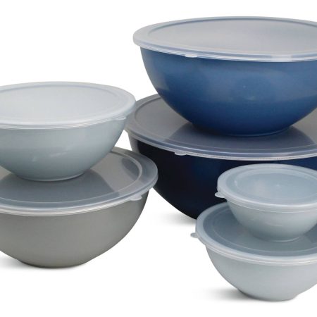 MASTER Chef Mixing Bowl Set with Lids, Blue, 12-pc