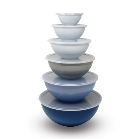 MASTER Chef Mixing Bowl Set with Lids, Blue, 12-pc