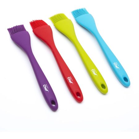 MASTER Chef Silicone Basting Brush, Assorted, 10-in