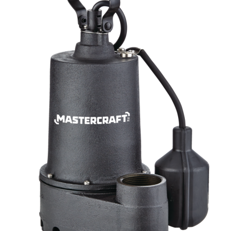 Mastercraft 1/3-HP Cast-Iron Submersible Electric Sump Pump with Tethered Switch