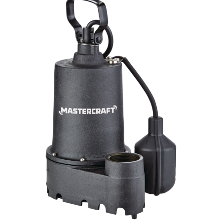 Mastercraft 1/3-HP Cast-Iron Submersible Electric Sump Pump with Tethered Switch