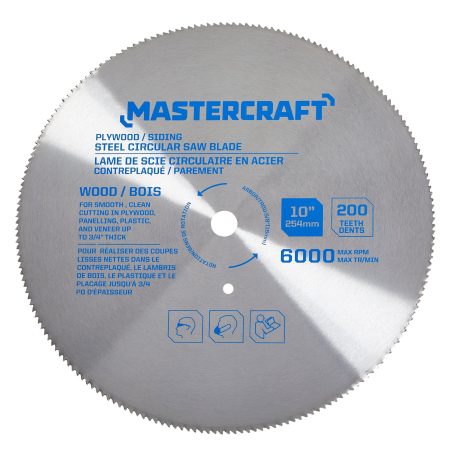 Mastercraft 10-in 200T Steel Circular Saw Blade for Wood