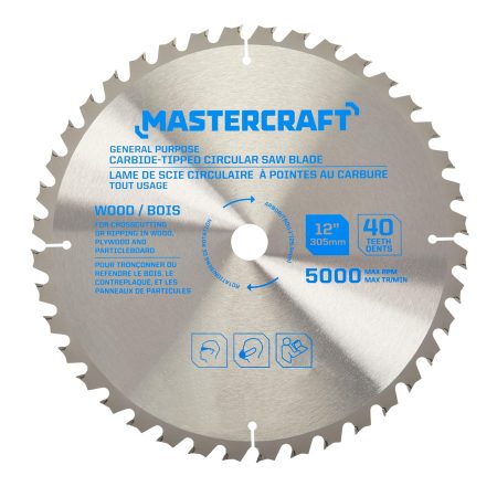 Mastercraft 12-in 40T Carbide Tipped Circular Saw Blade for Wood