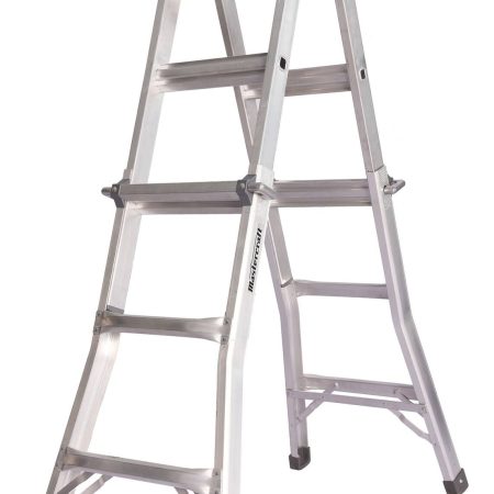 Mastercraft Grade 1A Aluminum Multi-Task Ladder, 13-ft, 300- lb