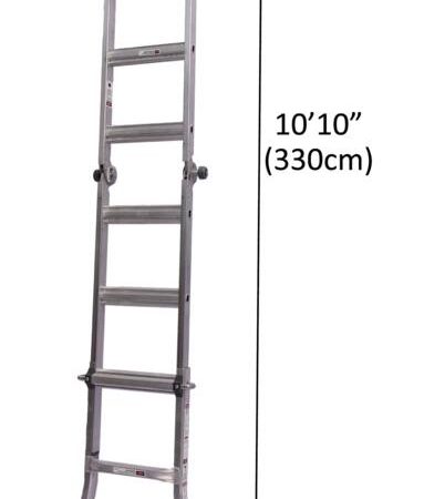 Mastercraft Grade 1A Aluminum Multi-Task Ladder, 13-ft, 300- lb