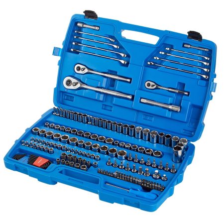 Mastercraft Socket Set, 184-pc, SAE / Metric, CRV, Nickel-Chrome Plating